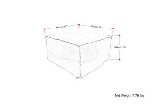 Sheffield - Handcrafted Square Pouf