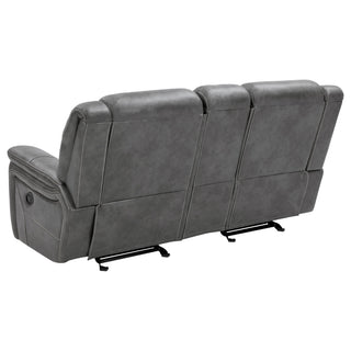 Carmen - Cool Motion Loveseat With Storage, With Reclining Function And Built In Storage - Gray