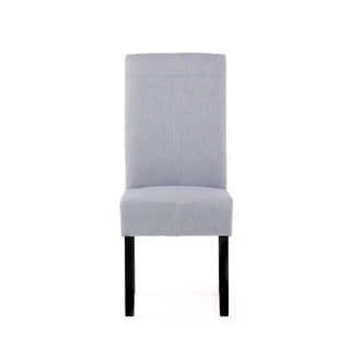 Amaranthine - Upholstered Dining Chair With High Back And Wood Legs (Set of 2) - Light Gray