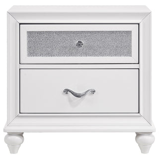 Barzini - 2 Drawer Nightstand Storage - White