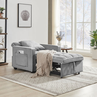 Modern 3 In 1 Sofa Bed Chair, Adjustable Recliner