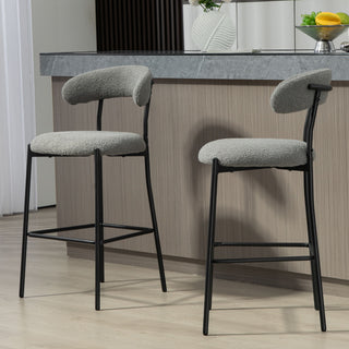 Counter Height Bar Stools With Powder Coating Base And Footrest
