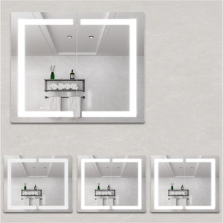 Medicine Cabinet With LED Vanity Mirror, Anti-Fog, Waterproof, Dimmable With Touch Switch