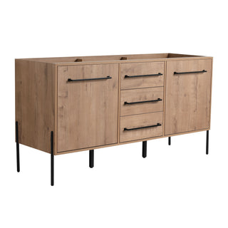 60" Freestanding Bathroom Vanity With Soft Close Doors And Drawers, (Vanity Only) - Imitative Oak