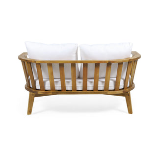 Patio Furniture Set, Outdoor Acacia Wood Patio Club Chair With Table