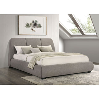 Modern Upholstered Platform Bed With Tufted Headboard