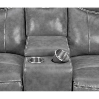 Carmen - Cool Motion Loveseat With Storage, With Reclining Function And Built In Storage - Gray