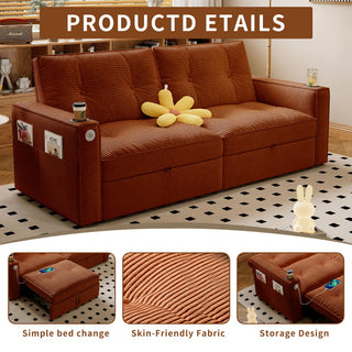 2 In 1 Convertible Sofa Bed For Living Rooms