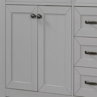 Modern Bathroom Vanity Base Only, 2 Doors And 3 Drawers