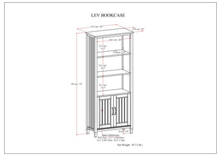 Lev - Bookcase - Smoky Brown