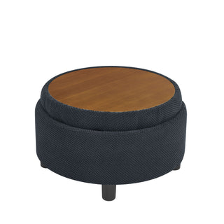 Storage Round Footstool Table Ottoman