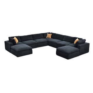 Custom Configuration Modular Sectional With Toss Pillows
