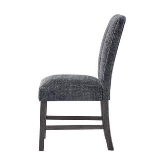 Dining Chair With Padded Seating And Back (Set of 2) - Dark Gray