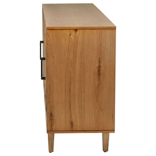 4 Door Sideboard With Dual Drawers - Natural