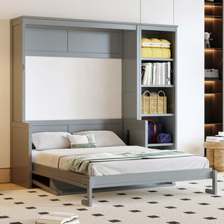 Sturdy Murphy Bed With Desk And Bookshelf