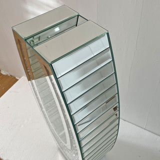 U - Shaped Floor Vase With Shattered Diamond Mirror Surface