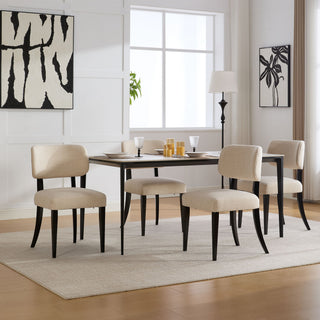 Kitchen Dining Chairs (Set of 2) - Cream