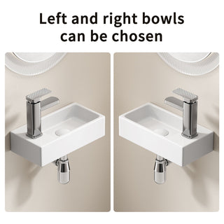 Wall Mounted Bathroom Sink With Faucet And Drain