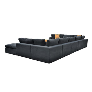 Custom Configuration Modular Sectional With Toss Pillows