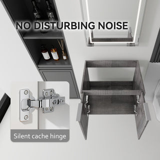 Floating Bathroom Vanity Cabinet With Soft Close Double Doors, Spacious Interior Storage, Wall Mounted, Cabinet Only