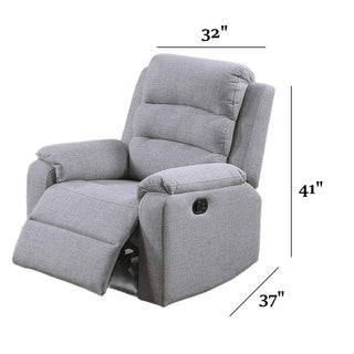 Modern Living Room Set With Manual Recliner