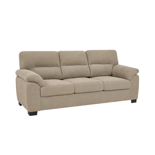3 Seater Sofa With Padded Armrests And Triangular Leg