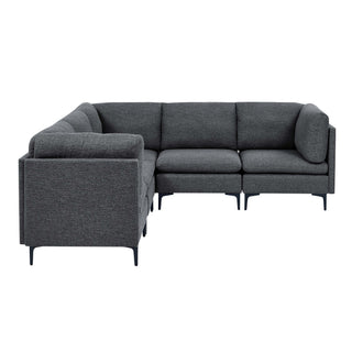 Upholstered Modular Sectional With Tall Legs