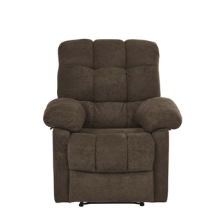 Devonaire - Manual Recliner With Padded Arms - Dark Brown