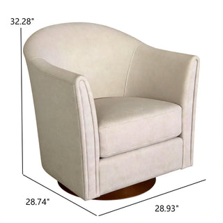 360 Degree Rotating Barrel Armchair For Living Room - Cream Beige