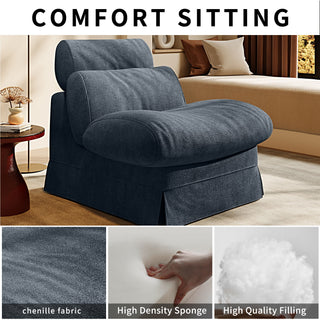 Accent Chair, Soft Medium Firm Upholstery For Living Room