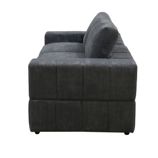 Oversized Modular Loveseat, 2 Piece Living Room Sofa Set - Dark Gray