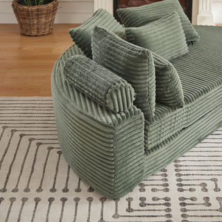 Semi Circular 2 In 1 Sofa Bed With Neck Pillow