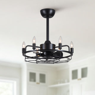 Modern Farmhouse Ceiling Fan, Adjustable Hanging