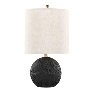 Kona - Contemporary Table Lamp (Set of 2) - Matte Black / Natural