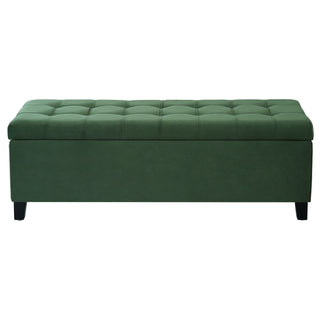 Upholstered Storage Ottoman Bench, Foot Rest For Bedroom