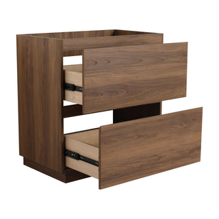Modern Freestanding Bathroom Vanity Cabinet With Double Drawer