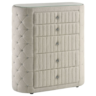 Santiago - 5 Drawer Chest Of Drawers - Ivory