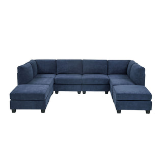 Upholstered Modular Sectional With Removable Cushions