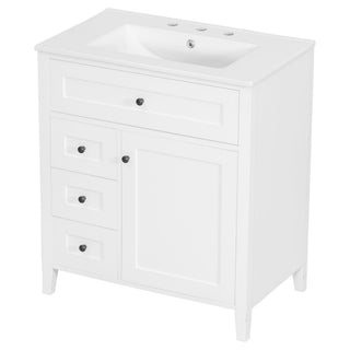 Modern Bathroom Vanity With Sink, 3 Drawers And Adjustable Shelf