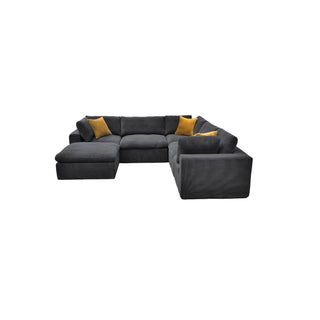 Custom Configuration Modular Sectional With Toss Pillows