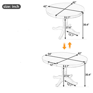 5 Pieces Dining Table And Chairs Set For 4 Persons