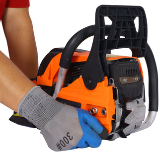 58Cc Gasoline Chainsaw 20" Bar For Wood Cutting With Oregon Chain And Bar - Orange