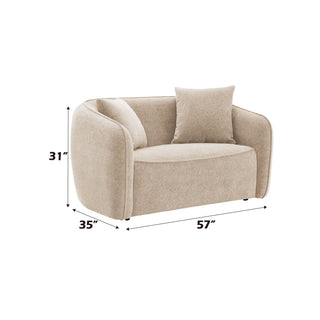 Keith - Loveseat With 2 Matching Color Toss Pillows