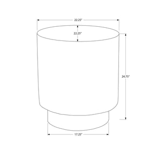 Round Accent Table, Indoor Outdoor - White