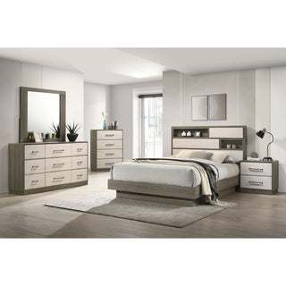 Edmondson - 9 Drawer Dresser With Mirror - Natural / Gray