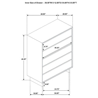 Hemlock - 4 Drawer Chest Of Drawers - Dark Brown