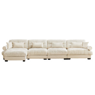 Super Comfort Oversized Modular Sectional Sofa With Movable Ottoman