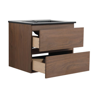 Wall Mounted Bathroom Vanity With Sink, 2 Soft Close Drawers