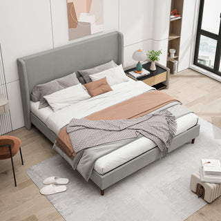 Upholstered Bed & High Headboard Design