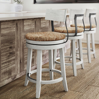 Stool With Natural Seagrass Seat